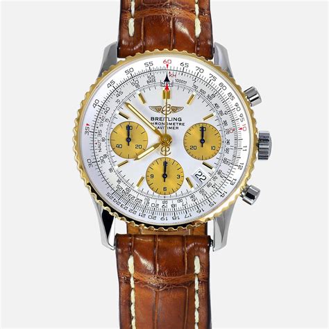 breitling navitimer blau gold|Breitling Navitimer gold bezel.